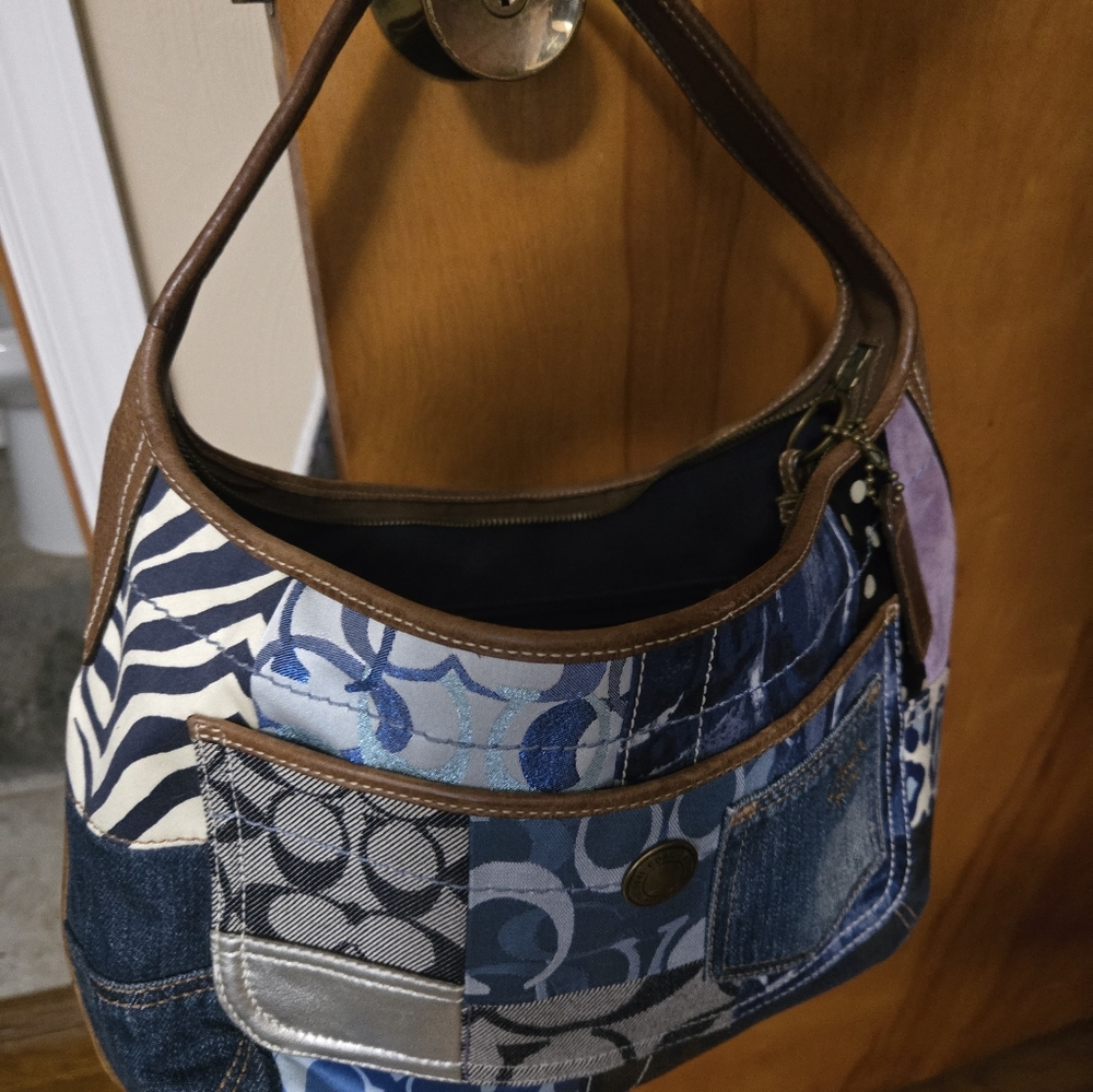 COACH DENIM PATCHWORK ERGO BAG! LIKE NEW!
